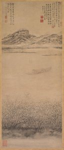 A travessia do rio Yangzi, c. 1700-1720. de Shang Rui