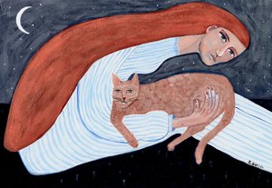 Abraço Noturno do Gato Sonhador de Sharyn Bursic