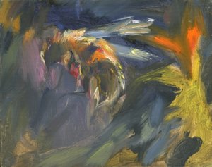 Bee 3, 2024 (óleo sobre tábua) de Shaun Carey
