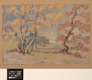 Impressões, c.1931 (pastel sobre papel) de Sherman Trease