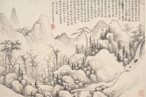 Retiro da Montanha, datado de 1654-55. de Shi Lin