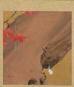 Folhas de bordo e penas do álbum de pinturas do Venerável Zeshin de Shibata Zeshin