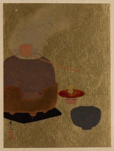 Aparelho de cerimônia de chá. de Shibata Zeshin