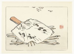 Ventilador e acendedor de Shibata Zeshin