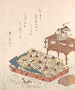 Traje para Bugaku Court Dance da coleção Spring Rain..., provavelmente 1818 Ano do Tigre.