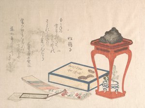 Suporte, caixa e papel de carta, provavelmente 1816., provavelmente 1816.