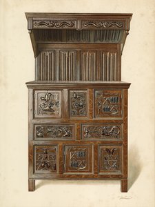 Buffet de Sir John Wynne, na posse do Conde de Carrington (cromolitho) de Shirley Charles Llewellyn Slocombe