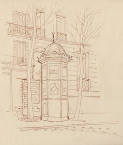 Coluna de publicidade, Paris, França, 1951.