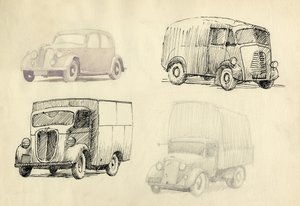 Automóveis e camiões, 1951. de Shirley Markham