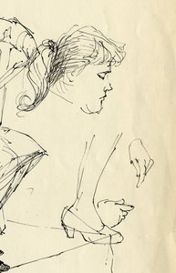 Detalhe da cabeça, mãos e pés, 1953. de Shirley Markham