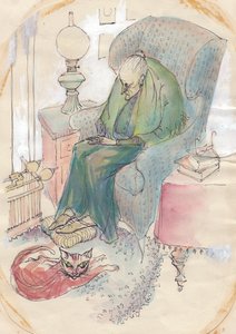 Velha e gato, 1951. de Shirley Markham