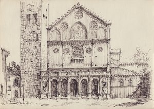 Igreja românica, Itália, c1950. de Shirley Markham