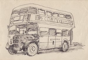 Ônibus Routemaster, 1951. de Shirley Markham