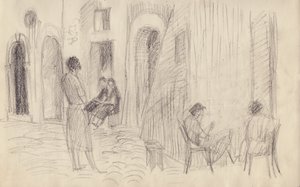 Cena de rua, Itália, c1950. de Shirley Markham