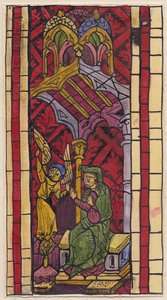 A Anunciação a Santa Ana, seção de vitral, 1951. de Shirley Markham