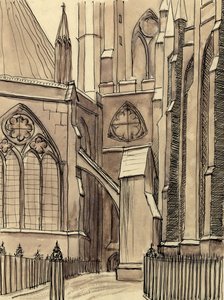 The Chapter House, Abadia de Westminster, Londres, c1950. de Shirley Markham