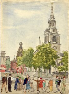 Trafalgar Square, Londres, 1948. de Shirley Markham