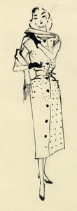 Mulher de vestido manchado, c1950. de Shirley Markham