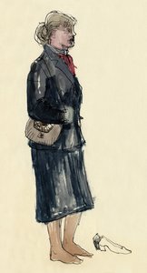 Mulher de pés com meias, 1953.