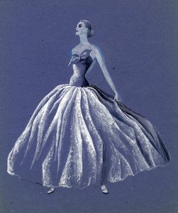Mulher de vestido tomara que caia, c1952. de Shirley Markham