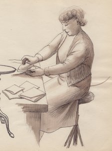 Mulher passando roupa, 1951. de Shirley Markham