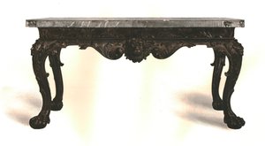 Mesa de madeira manchada com tampo Scagliola, 1906