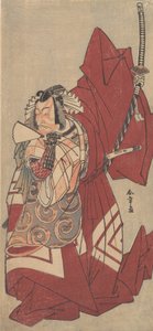 Kabuki a c e r Ichikawa Dan Juro V membro Ah S e p ração lutam por um tempo! Estrada. .. .. , 11º Portão de 1776. de Shunsho