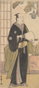 Tefi quinto Ichikawa Dan Juro membro Tejie f Mãe e filho Yuranosuke, 6º portão, 1783. de Shunsho