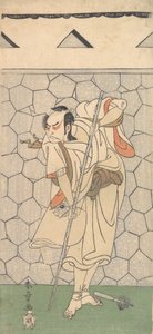 O Primeiro Nakamura Nakazo como Guerreiro Disfarçado de Rokubu, 1770 ou 1771. de Shunsho