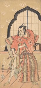 O Terceiro Ichikawa Danzo como um Samurai Vestido com um Kamishimo Cerimonial, 1769 ou 1770. de Shunsho