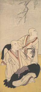 O Terceiro Sawamura Sojuro e o Segundo Ichikawa Monnosuke como monges budistas, 1791. de Shunsho