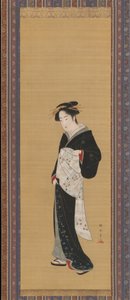 Mulher em um quimono preto, 1783-89.