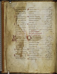 Harley MS 5786 f.2v Psalter trilingue. Rahlfs 174, c.1130-54 (vellum)