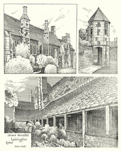 Jesus Hospital, Lyddington, Rutland (gravura) de Sidney Heath