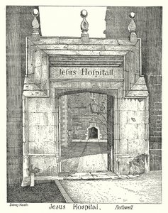 Jesus Hospital, Rothwell (gravura) de Sidney Heath