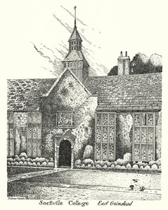 Sackville College, East Grinstead (gravura) de Sidney Heath