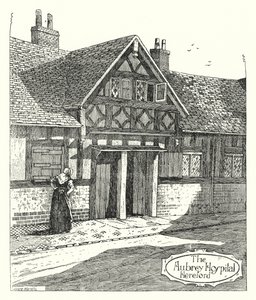 O Hospital Aubrey, Hereford (gravura) de Sidney Heath
