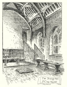 Sala de Jantar, Hospital St Cross (gravura) de Sidney Heath