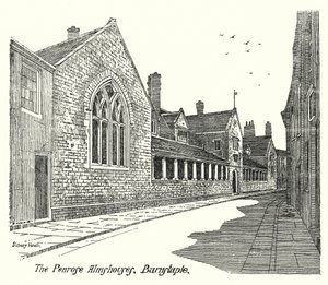 A Penrose Almshouses, Barnstaple (gravura) de Sidney Heath