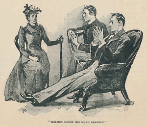 Holmes balançou a cabeça gravemente, 1892 de Sidney Paget