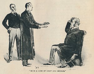 Com um olhar de tristeza e desespero, 1892 de Sidney Paget