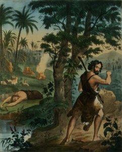 O assassinato de Abel, a partir de uma bíblia impressa por Edward Gover de Siegfried Detler Bendixen