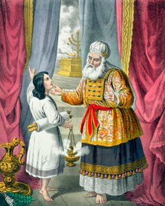 Eli questionando Samuel sobre sua visão, década de 1870 de Siegfried Detlev Bendixen