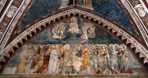 Cristo na glória de Sienese School