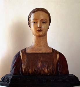 Jovem (escultura em madeira policromada de Sienese School