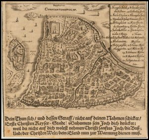 Mapa de Constantinopla de 1668 por Sigmund von Birken de Sigmund von Birken