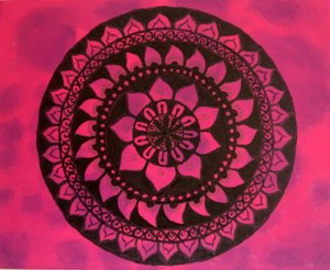 Mandala em rosa e lila de Sil A