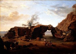 Paisagem Rochosa em Capri de Silvestr Fedosievich Shchedrin
