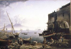 Vista de Nápoles, o Aterro de Santa Lúcia