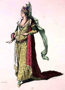 Roupa de Teatro, fac-símile de A. Guillaumot Fils (gravação a cores) de Silvestre (after)